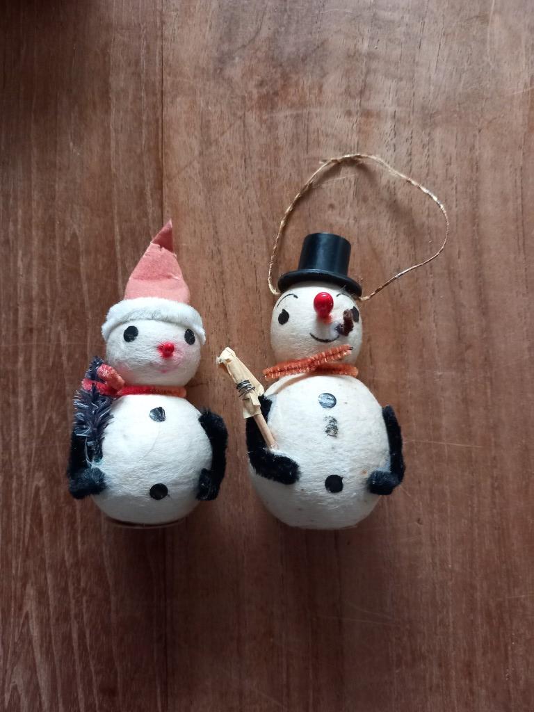 Vintage sneeuw popjes, Ophalen, Gebruikt
