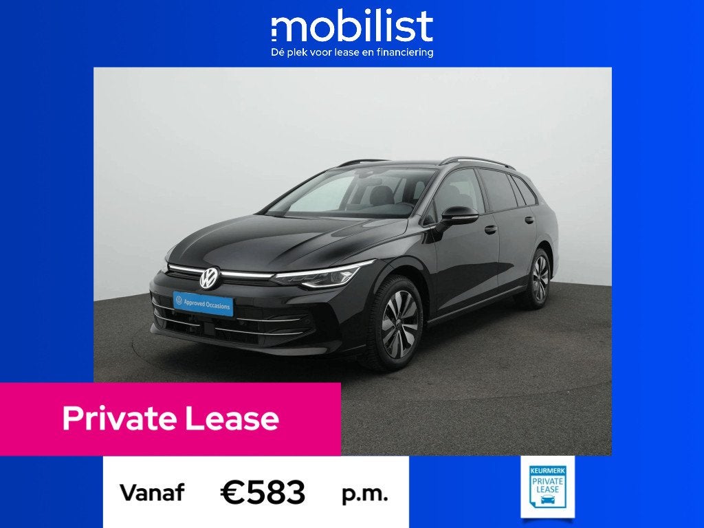 Volkswagen Golf Variant 1.5 eTSI 150 pk Life Goal Edition, 4 cilinders, Zwart, Bedrijf, Handgeschakeld