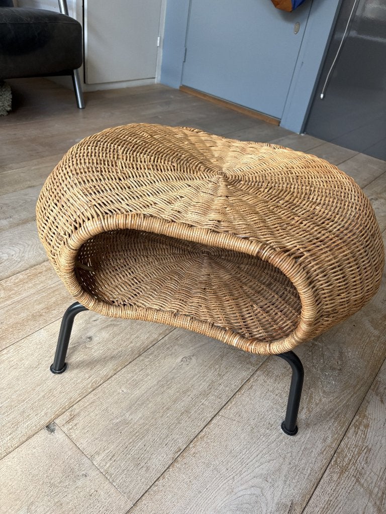 IKEA GAMLEHULT voetenbankje / poef – rotan, Ophalen, Minder dan 50 cm, Rotan, IKEA, Rond