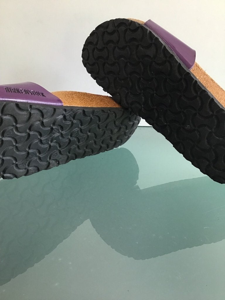 Birkenstock Madrid 38 | paars | Gratis verzenden, Slippers, Overige kleuren, Verzenden, Zo goed als nieuw