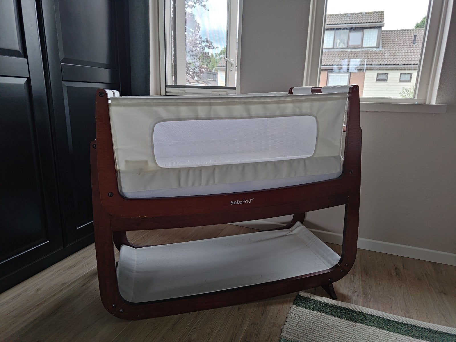 Snuzpod 4 babybedje - donker hout, stevig matras, Ophalen