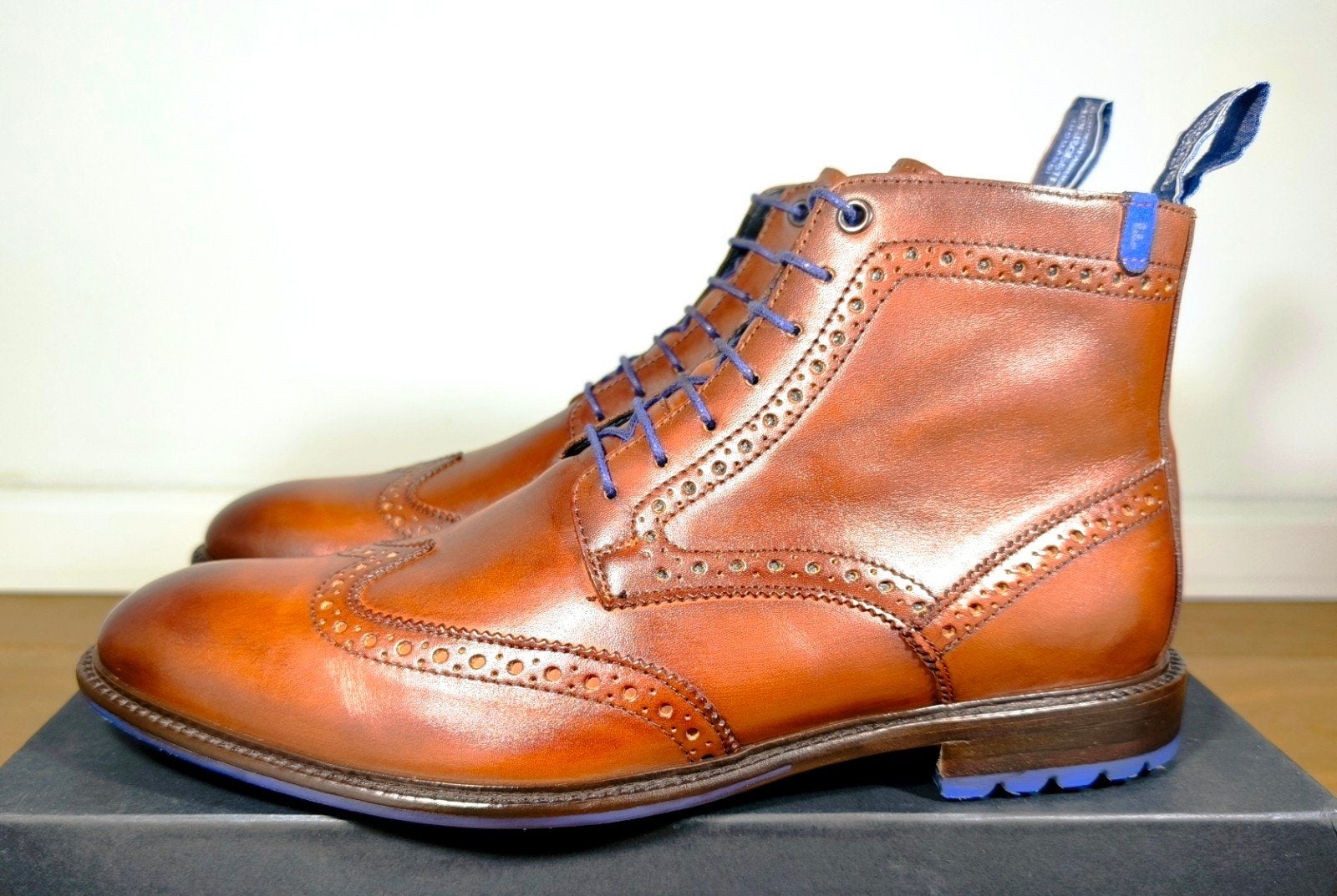 Floris van Bommel halfhoge herenschoenen maat 8 / 42, Ophalen, Bruin, Floris van Bommel, Zo goed als nieuw