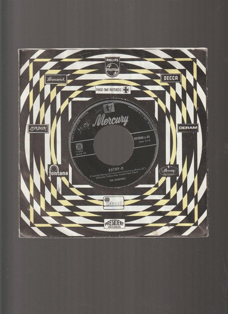THE  DIAMONDS  --  KATHY - O, Verzenden, Originele persing, 7 inch, Zo goed als nieuw