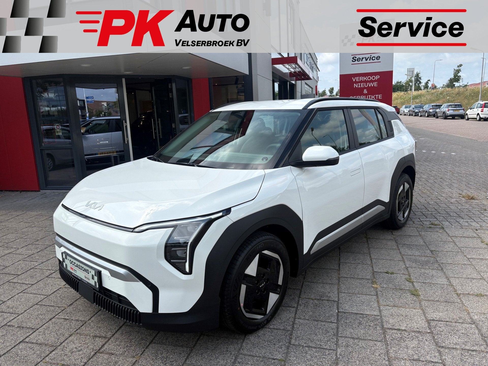 Kia EV3 Air 58.3 kWh | Navi | Camera | Cruise | 24 km Nieuwe, Auto's, Stof, Gebruikt, 1700 kg, Wit