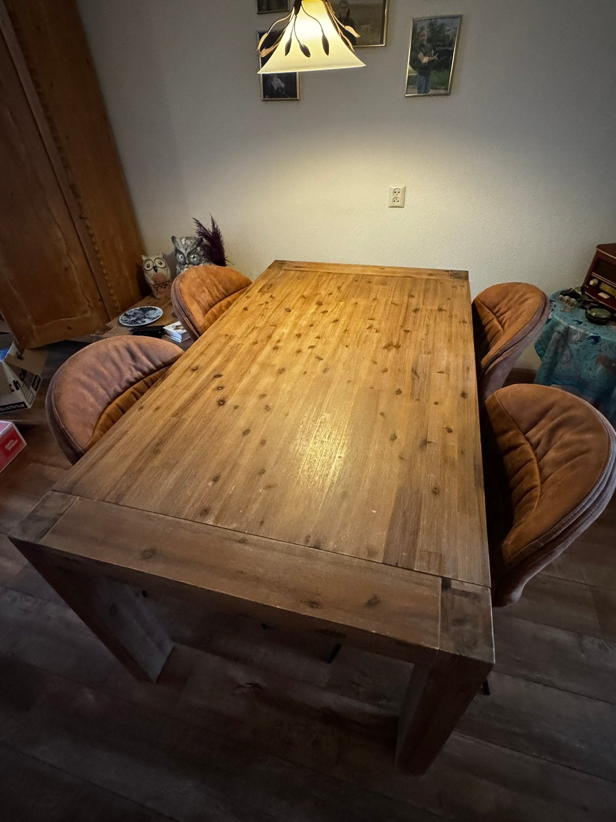 Eettafel acacia hout 160/210 bij 90, Huis en Inrichting, Ophalen, 50 tot 100 cm, Zo goed als nieuw, Vijf personen of meer