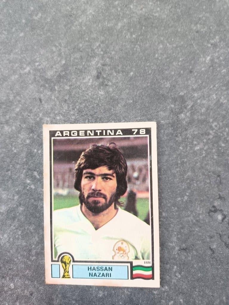 Panini 78 Hassan Nazari, Ophalen of Verzenden, Zo goed als nieuw, Buitenlandse clubs, Poster, Plaatje of Sticker