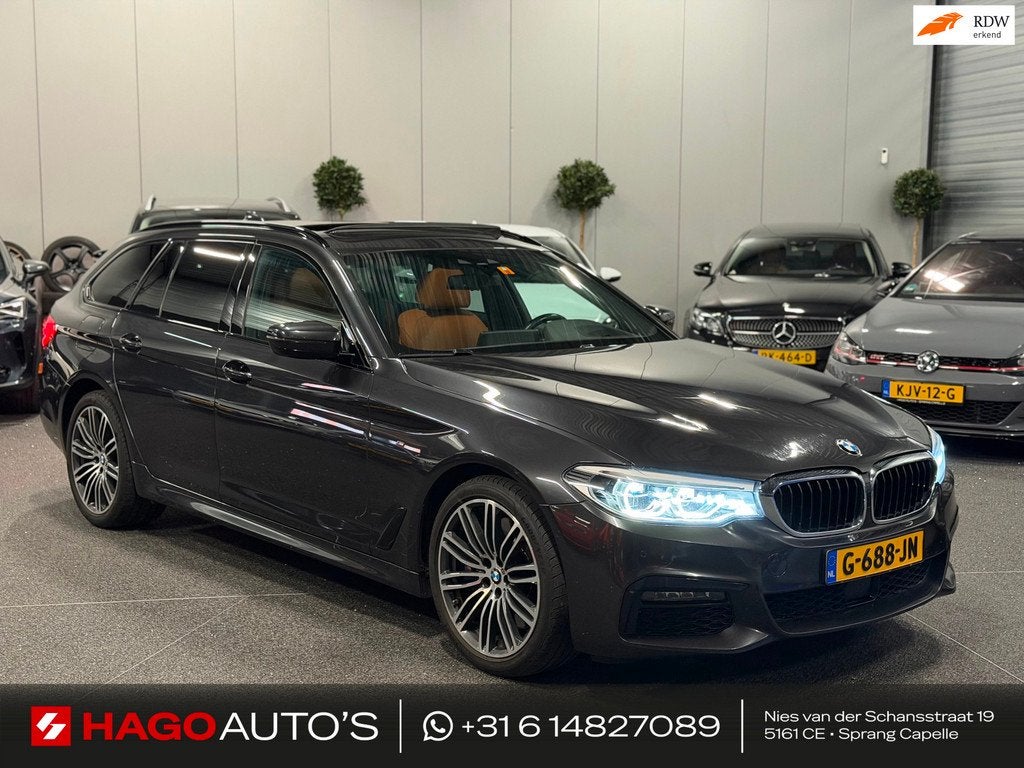 BMW 5-serie Touring 540i xDrive High Executive M-Pakket LED/, Automaat, Gebruikt, Euro 6, 2000 kg