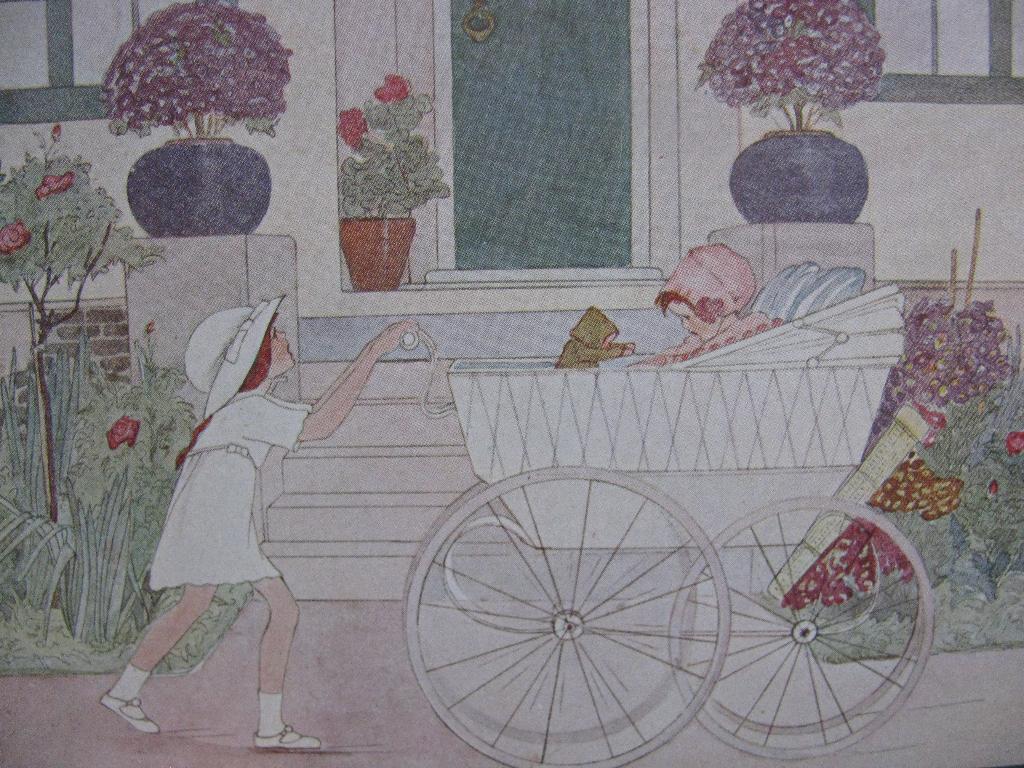 Oude Kaart - Kinderen met Kinderwagen / Rie Cramer, Verzamelen, Ansichtkaarten | Themakaarten, Verzenden, 1920 tot 1940, Ongelopen