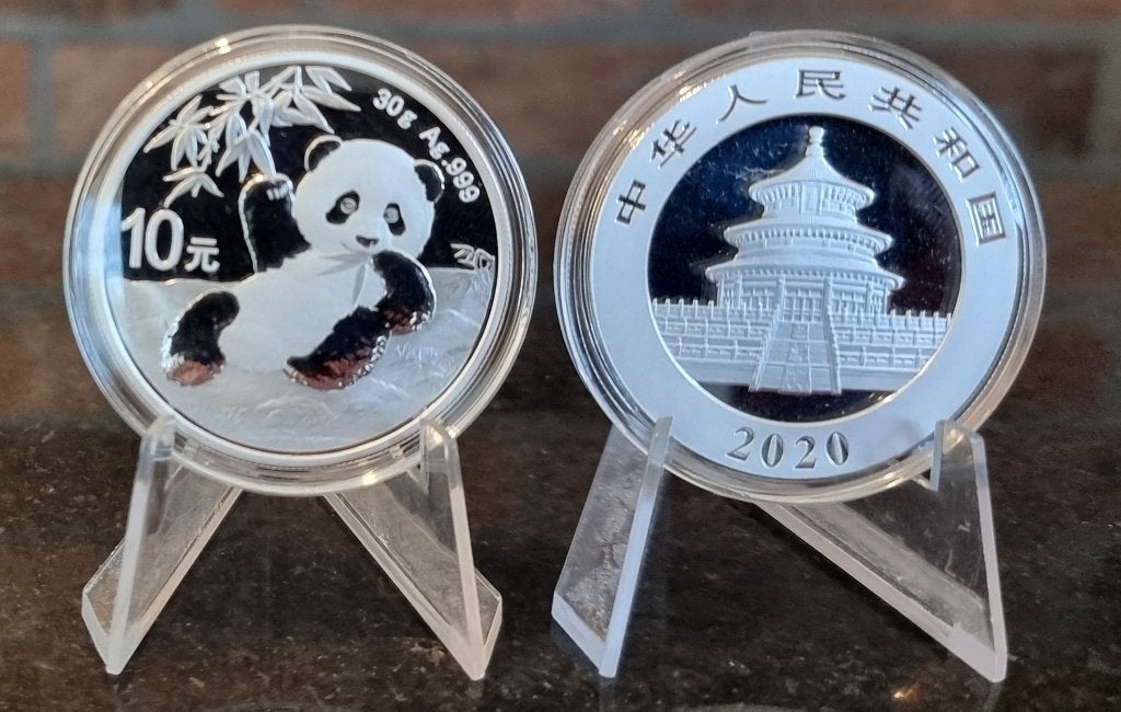 diverse 30 gr. 999 zilveren panda's, Ophalen of Verzenden, Zilver