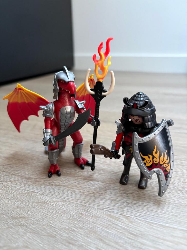 Playmobil 5463 vuurdraak & 5464 ijsdraak, Kinderen en Baby's, Speelgoed | Playmobil, Ophalen, Zo goed als nieuw, Complete set