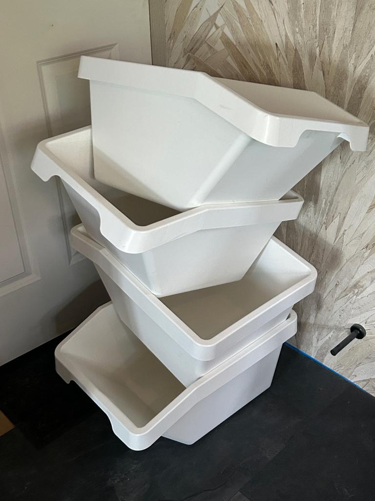 4 x Grote Opbergbak IKEA, Ophalen, Gebruikt, Minder dan 50 cm, Minder dan 40 cm