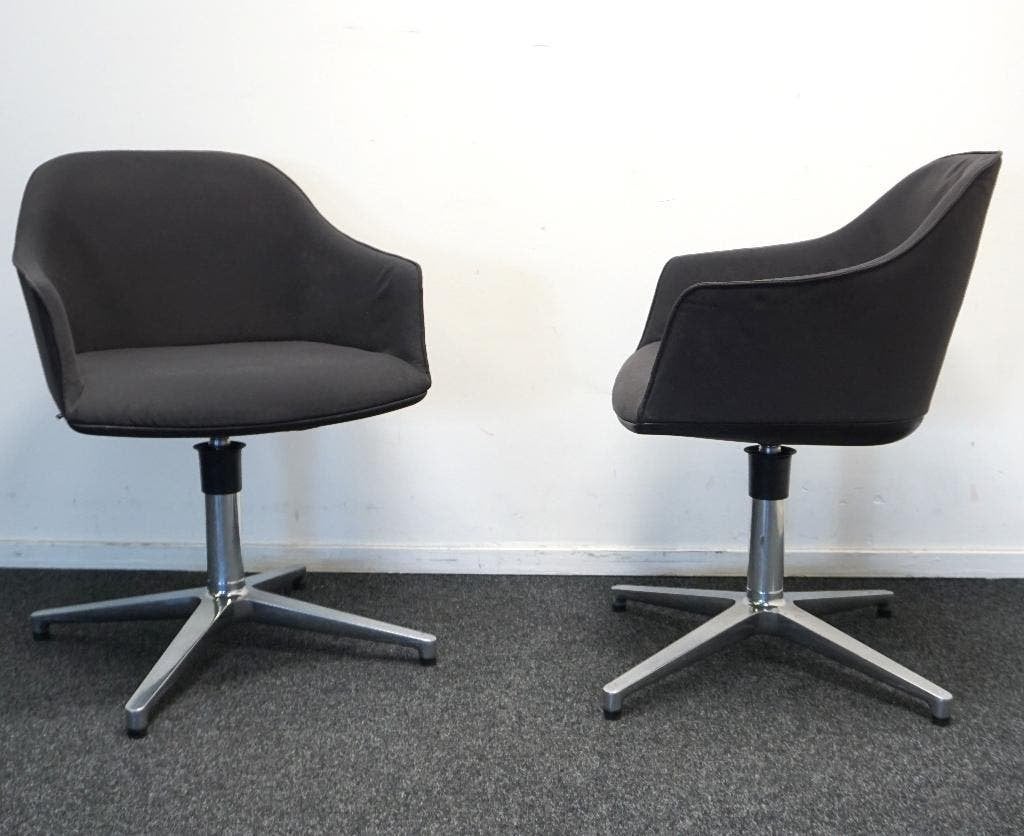 Vitra Softshell Design Stoelen | Vergaderstoel | Antraciet