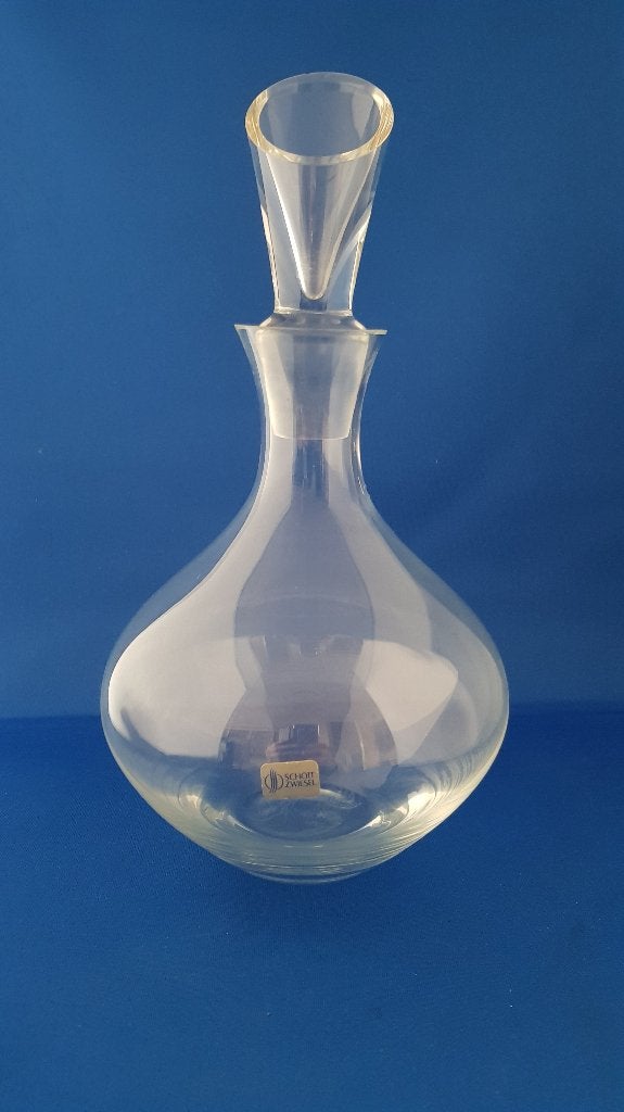 Glazen karaf Schott Zwiesel met stop. 28cm hoog. 4A32, Tweedehands verkoop, Tweedehands verkoop, Gebruikt, Ophalen of Verzenden