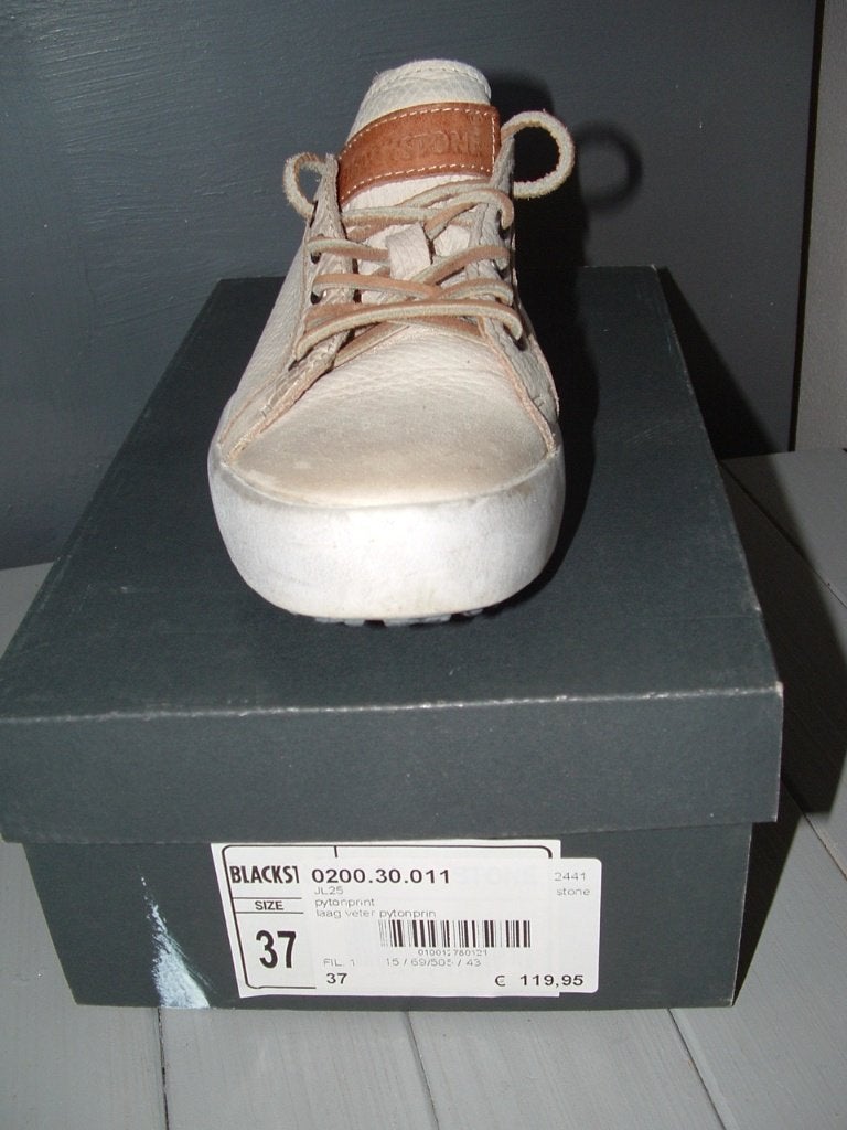 Blackstone JL25 Pytonprint sneakers gympen maat 37, Beige, Ophalen of Verzenden, Sneakers of Gympen, Blackstone