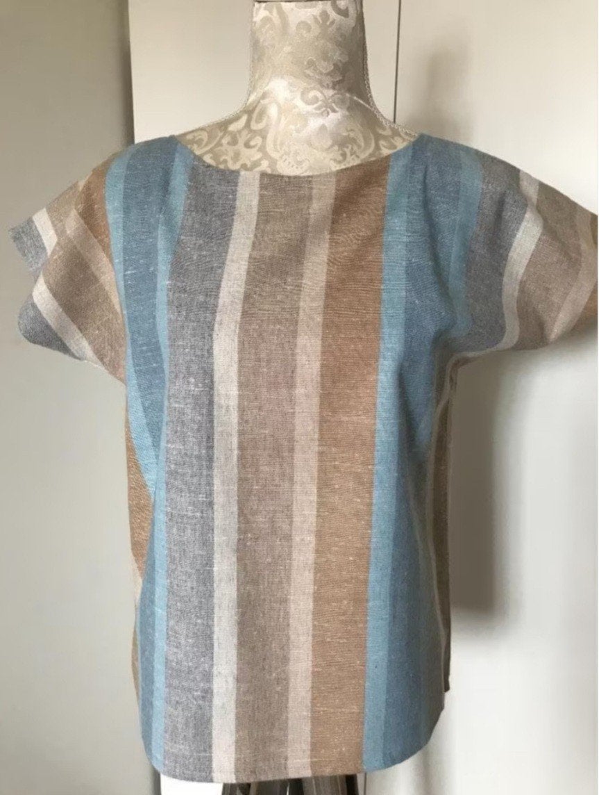 Nieuwe Linnenlook Blouse, Ophalen of Verzenden, Nieuw, Maat 36 (S), Blauw