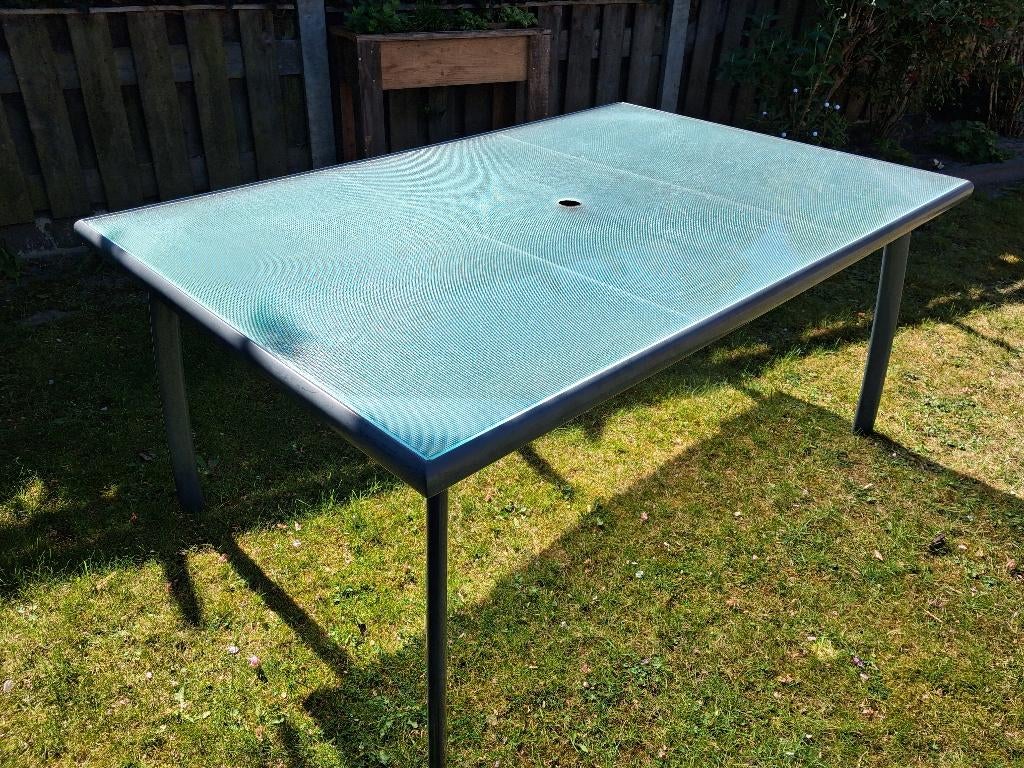 Tuintafel, Tuin en Terras, Tuintafels, Ophalen, Gebruikt, Rechthoekig, Aluminium