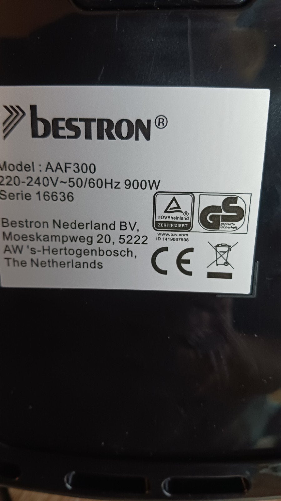 Foto 5 van airfryer bestron aaf300