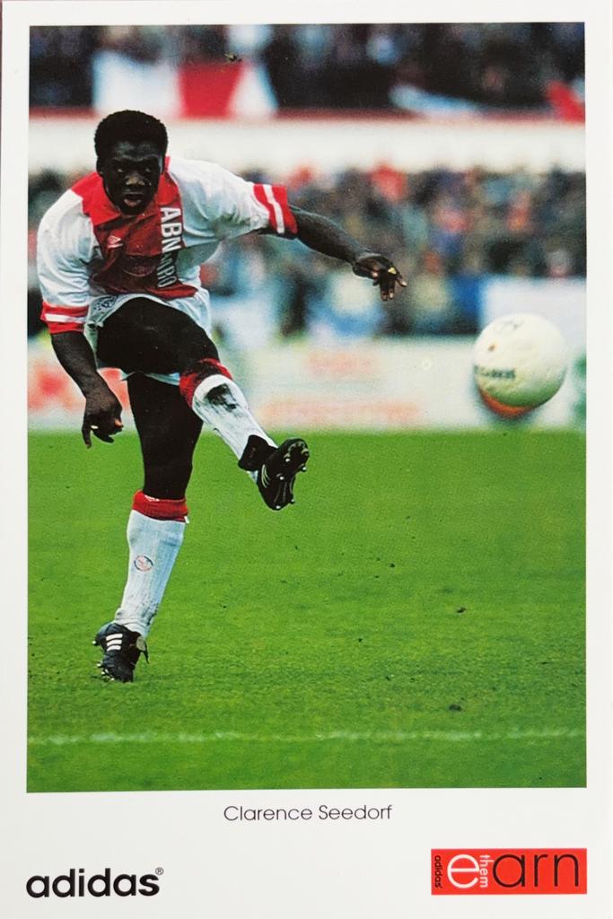 Spelerskaart Clarence Seedorf - AFC Ajax Amsterdam, Verzamelen, Ophalen of Verzenden, Zo goed als nieuw, Ajax, Spelerskaart