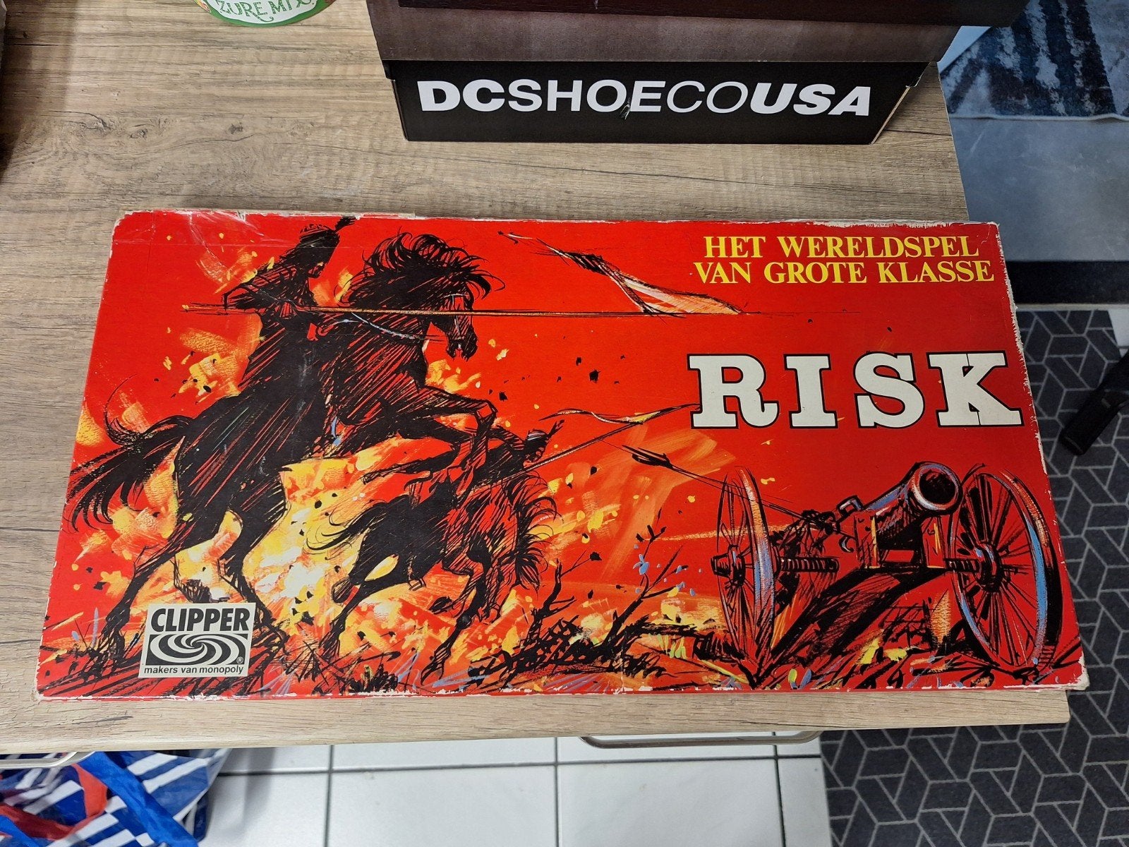 Vintage Clipper Risk bordspel rode doos uit jaren 70, Vijf spelers of meer, Ophalen of Verzenden, Gebruikt, Clipper
