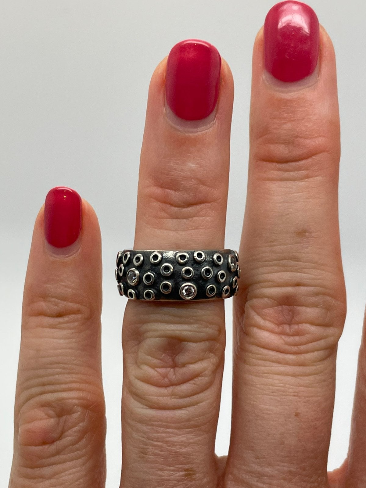 E130 Prachtige zilveren Pandora ring zirkonia maat 16, Ophalen of Verzenden, Kleiner dan 17, X, Dame