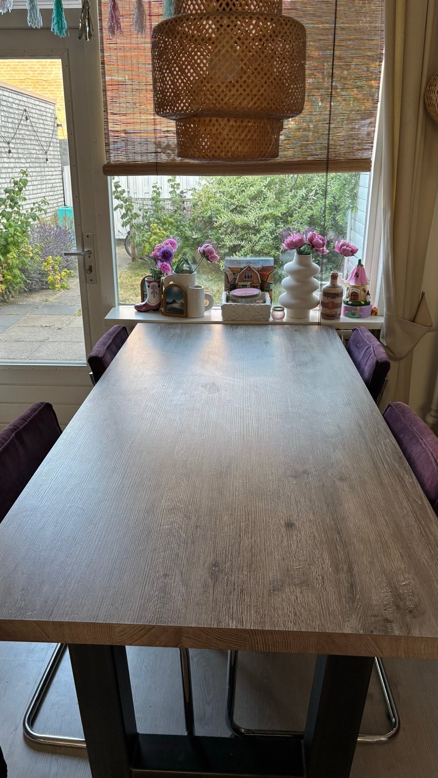 Eetkamertafel Finnley - U-poot - 190x90 cm, Huis en Inrichting, Tafels | Eettafels, Ophalen, Gebruikt, 50 tot 100 cm, Vijf personen of meer