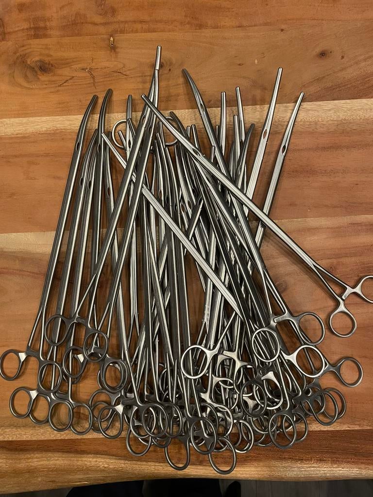Chirurgische instrumenten tangen klemmen scharen precisie, Ophalen of Verzenden, Zo goed als nieuw