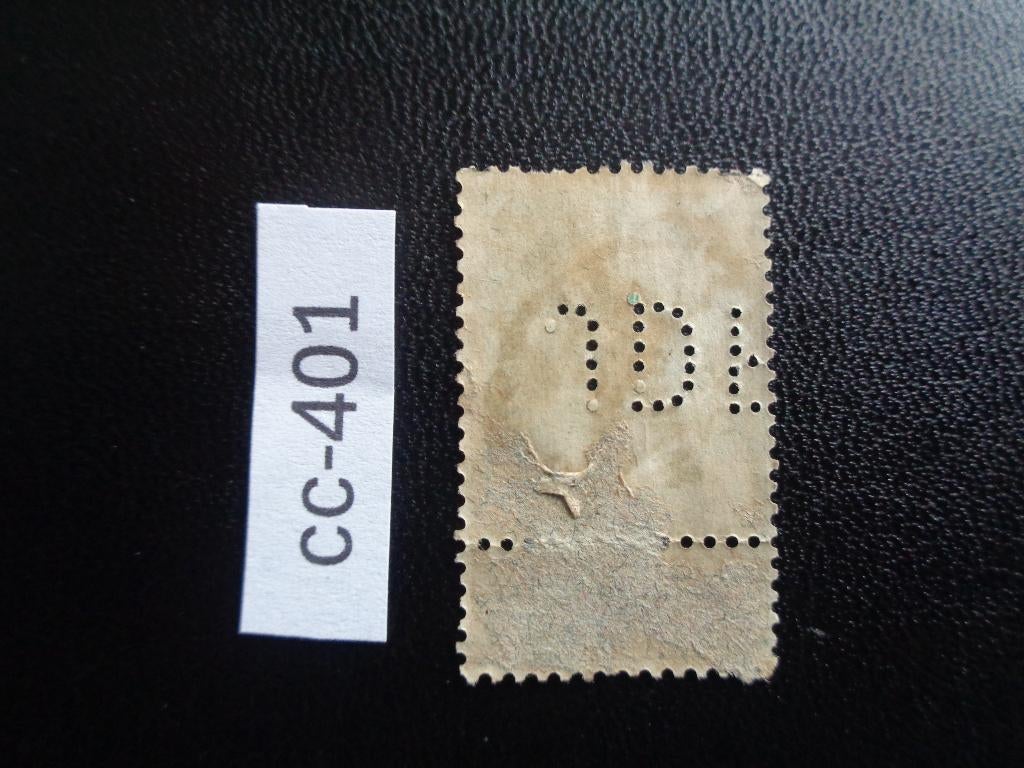 belgie - perfin / rijkswapen schild 1893 (cc-401), Ophalen of Verzenden, Gestempeld