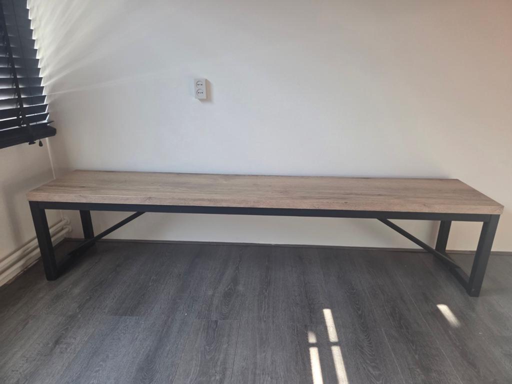 Eettafel bankje, Ophalen, Zo goed als nieuw, Hout, Modern, Industrieel