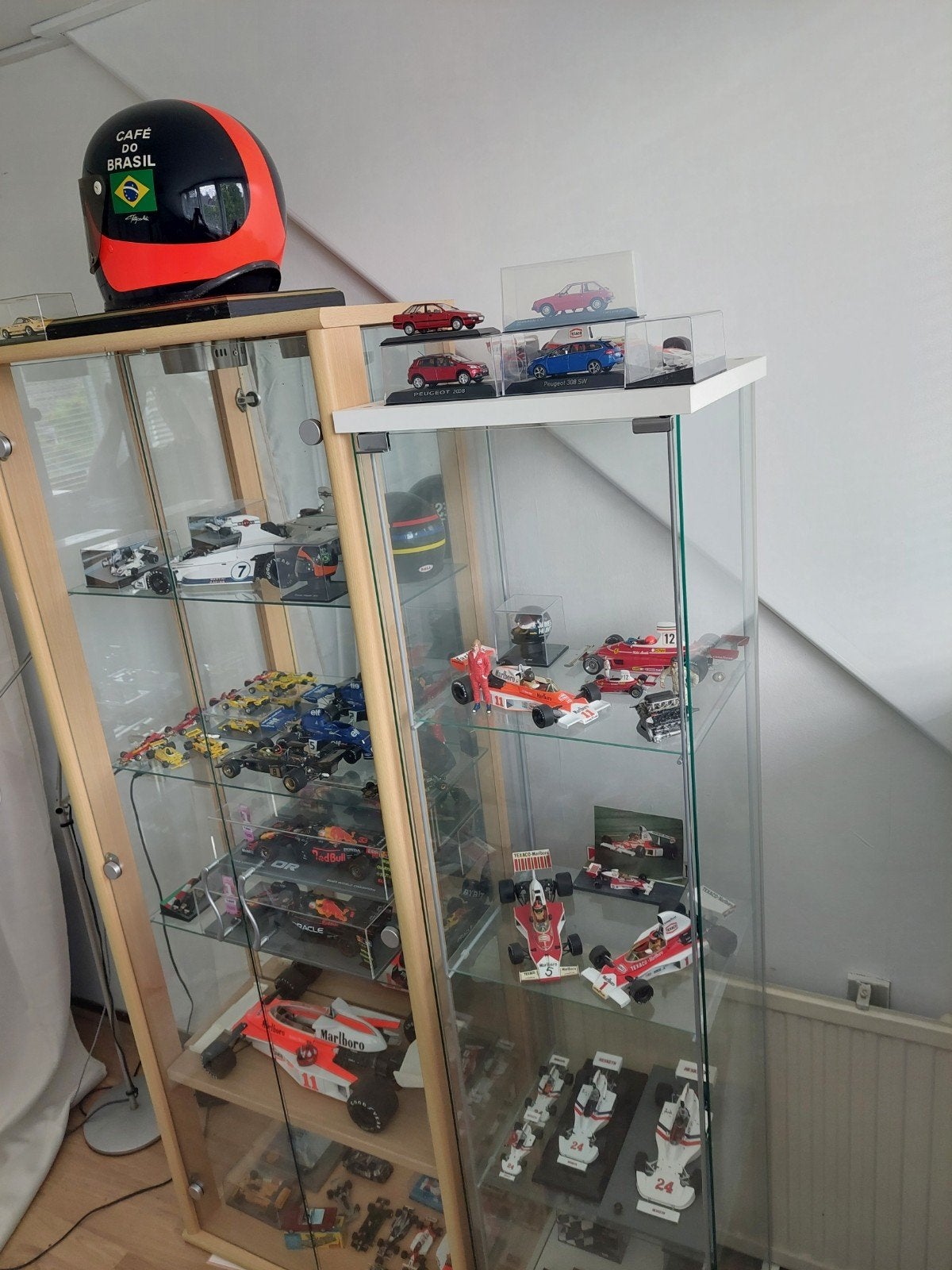 Ikea vitrinekast te koop wit., Ophalen, Minder dan 50 cm, Gebruikt, Glas
