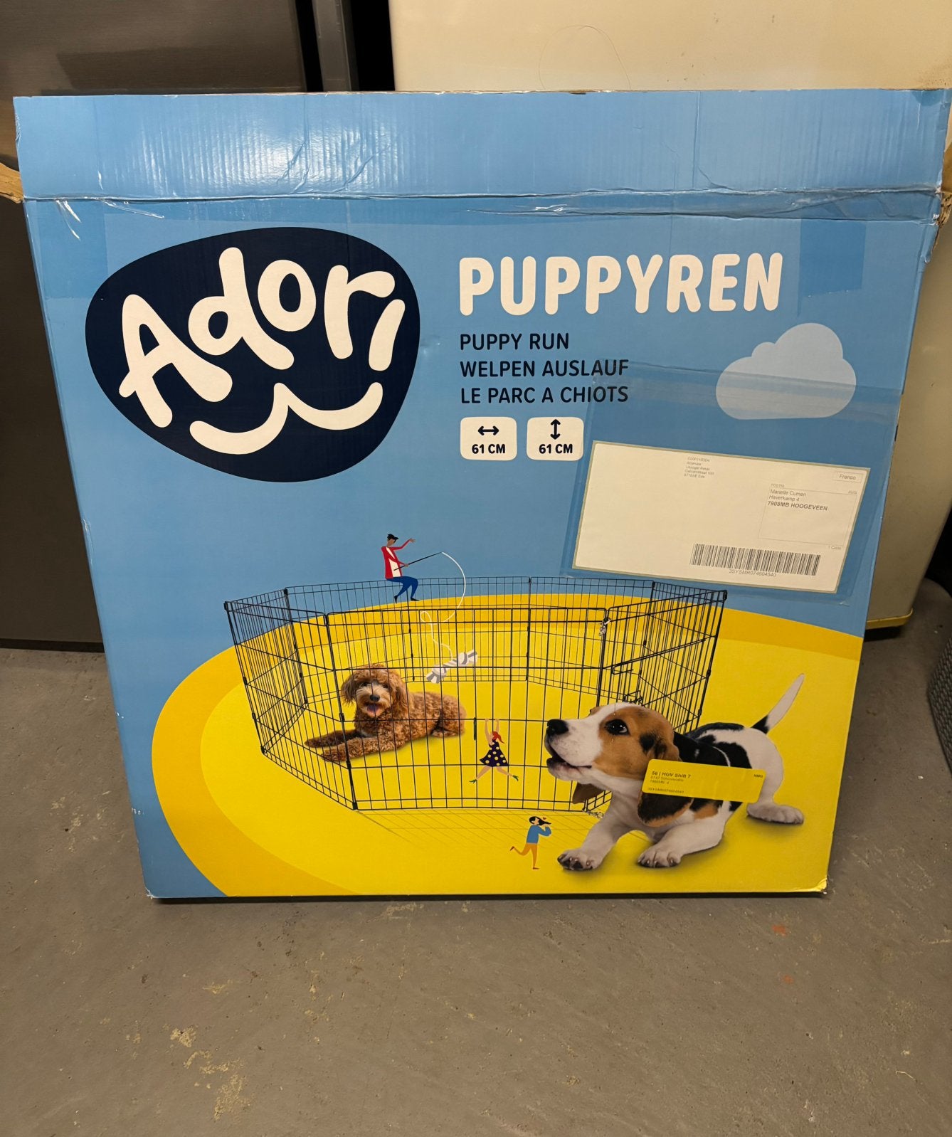 Adori Puppyren 61x61, Ophalen, Zo goed als nieuw