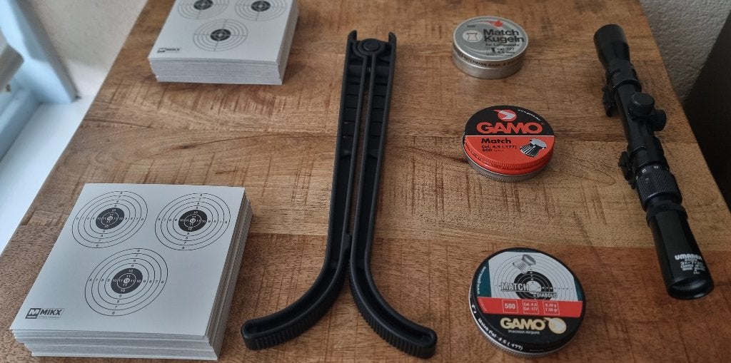 Umarex richtkijker/Kogels/Bipod/Schietkaarten, Ophalen of Verzenden, Zo goed als nieuw