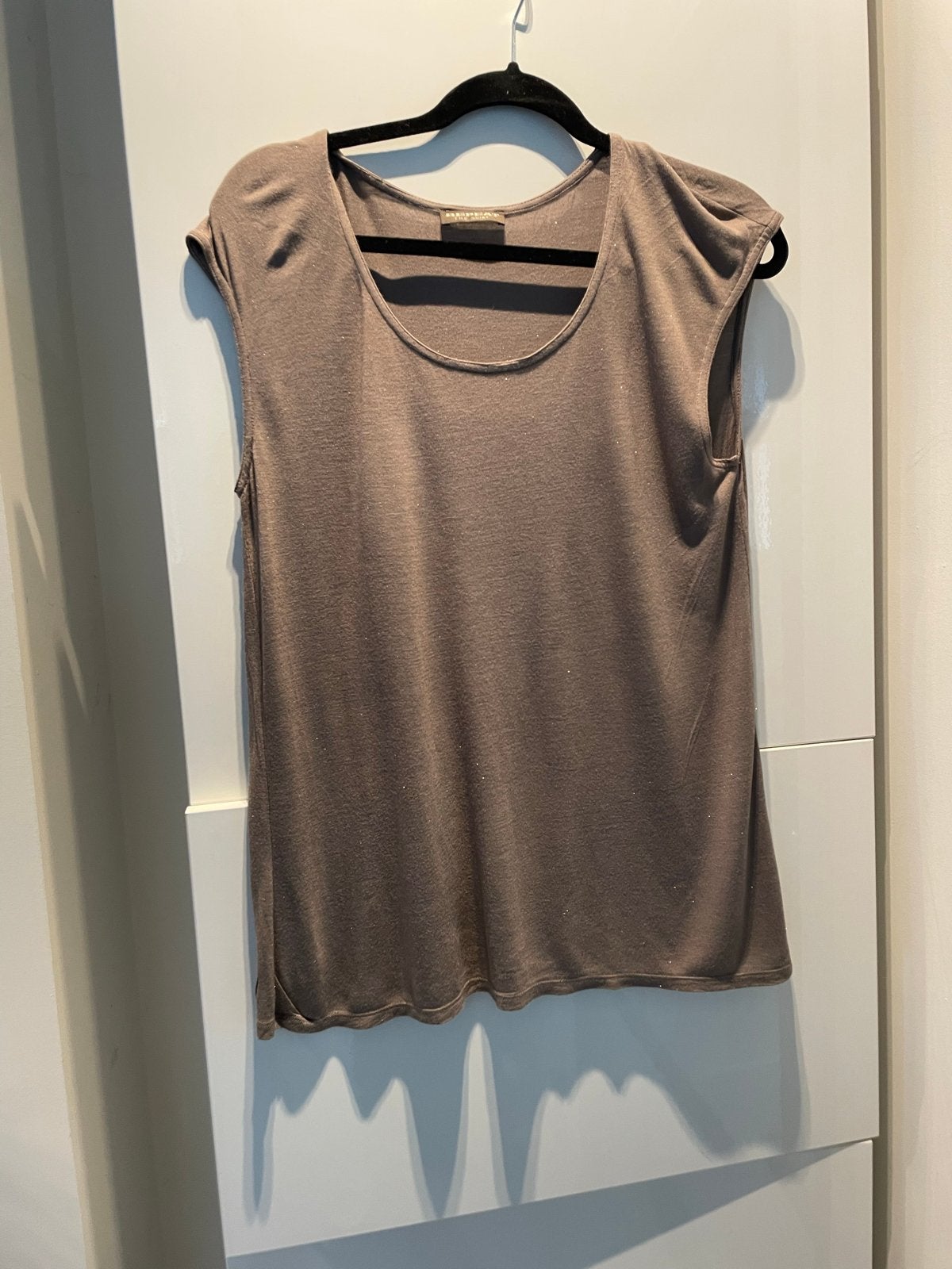 REPEAT The Shirt mouwloze top maat 42, Kleding | Dames, Bruin, Maat 42/44 (L), Ophalen of Verzenden, Zo goed als nieuw