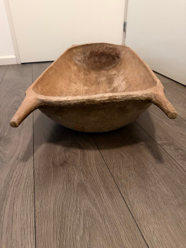 Grote oude houten trog - Authentiek decoratiestuk, Antiek en Kunst, Antiek | Schalen, Ophalen