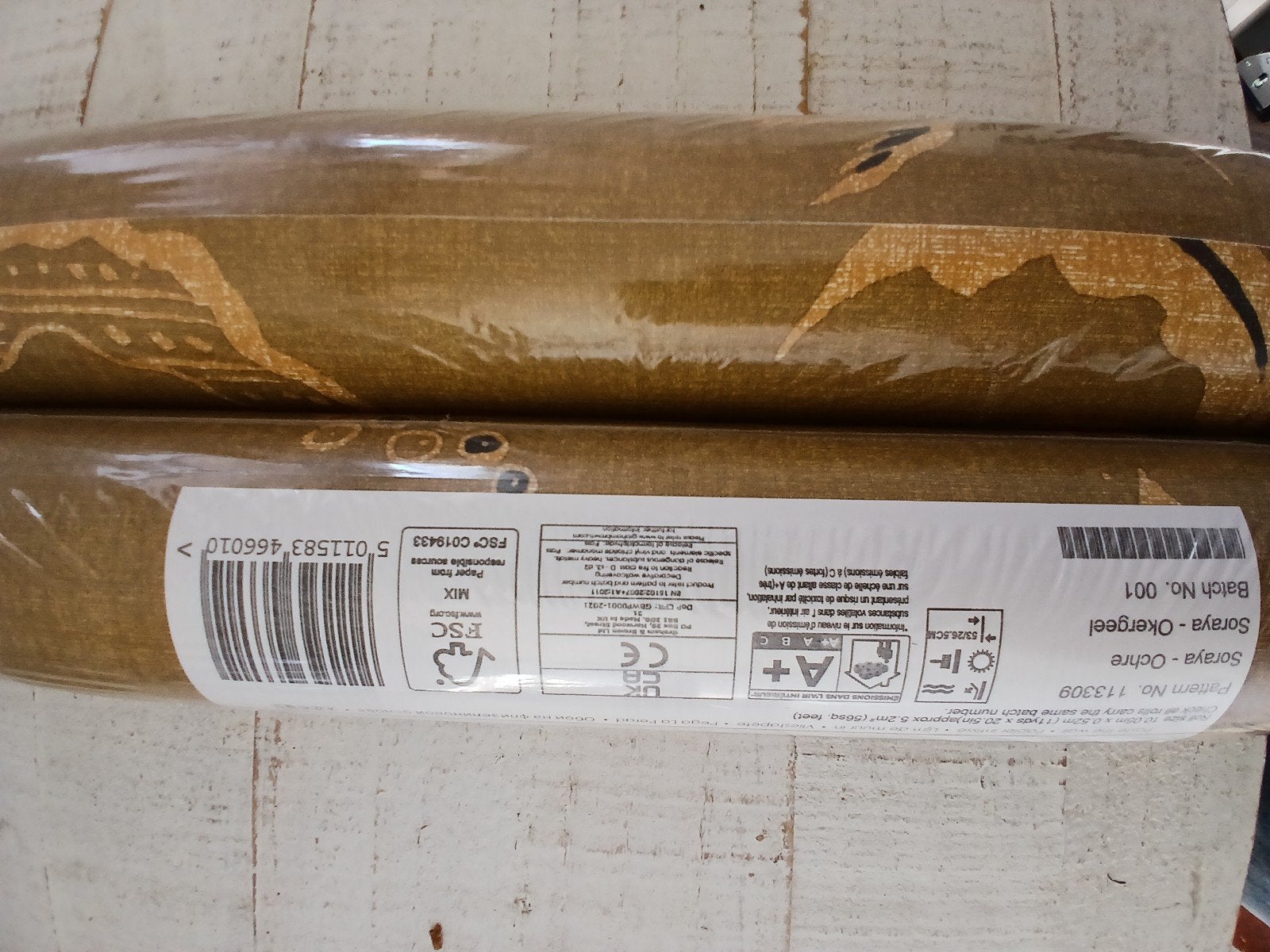 2 rollen SuperFresco Easy behang Soraya Okergeel, Ophalen