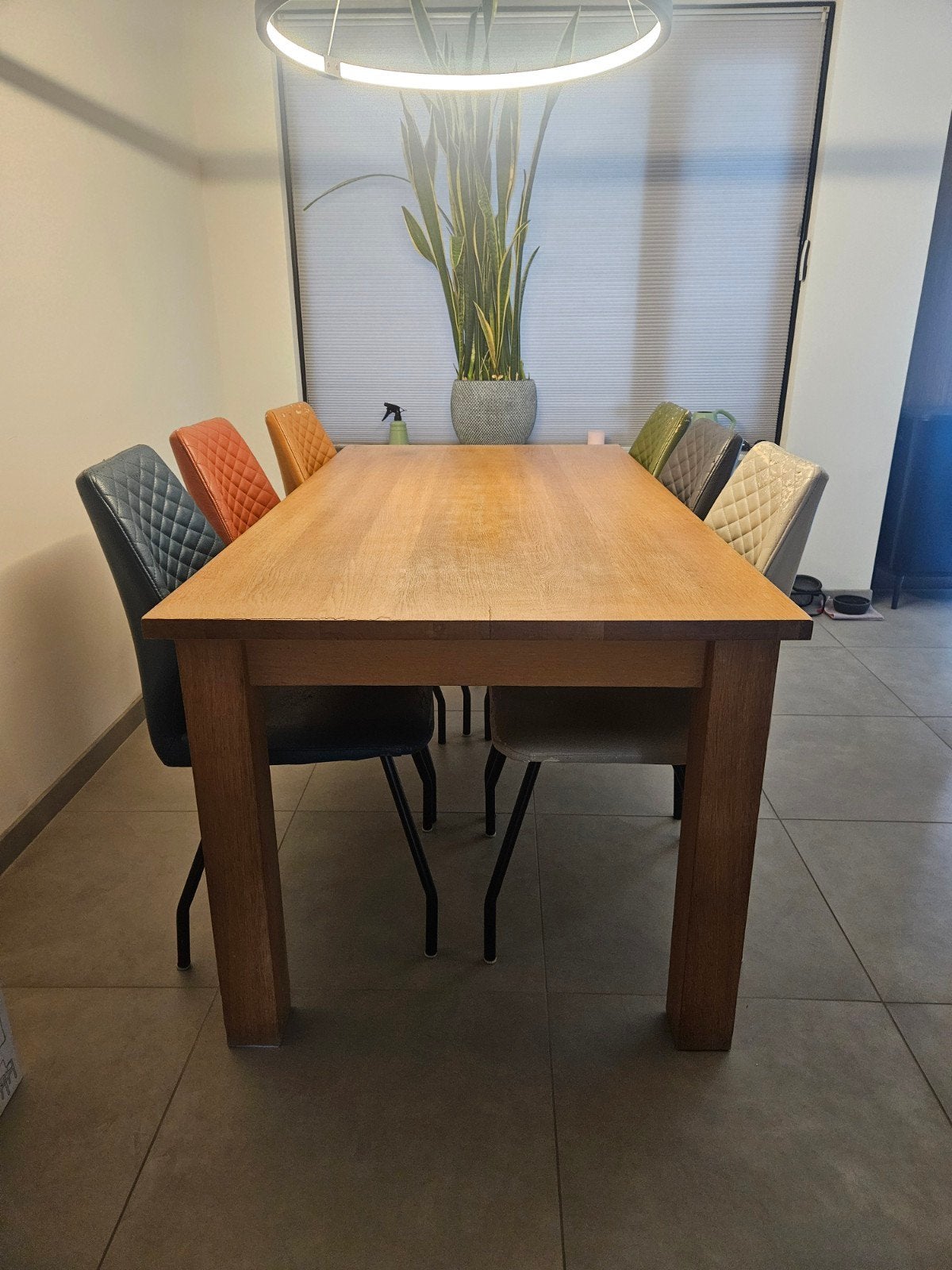 Eetkamertafel, Huis en Inrichting, Tafels | Eettafels, Ophalen, Gebruikt, 50 tot 100 cm, 150 tot 200 cm