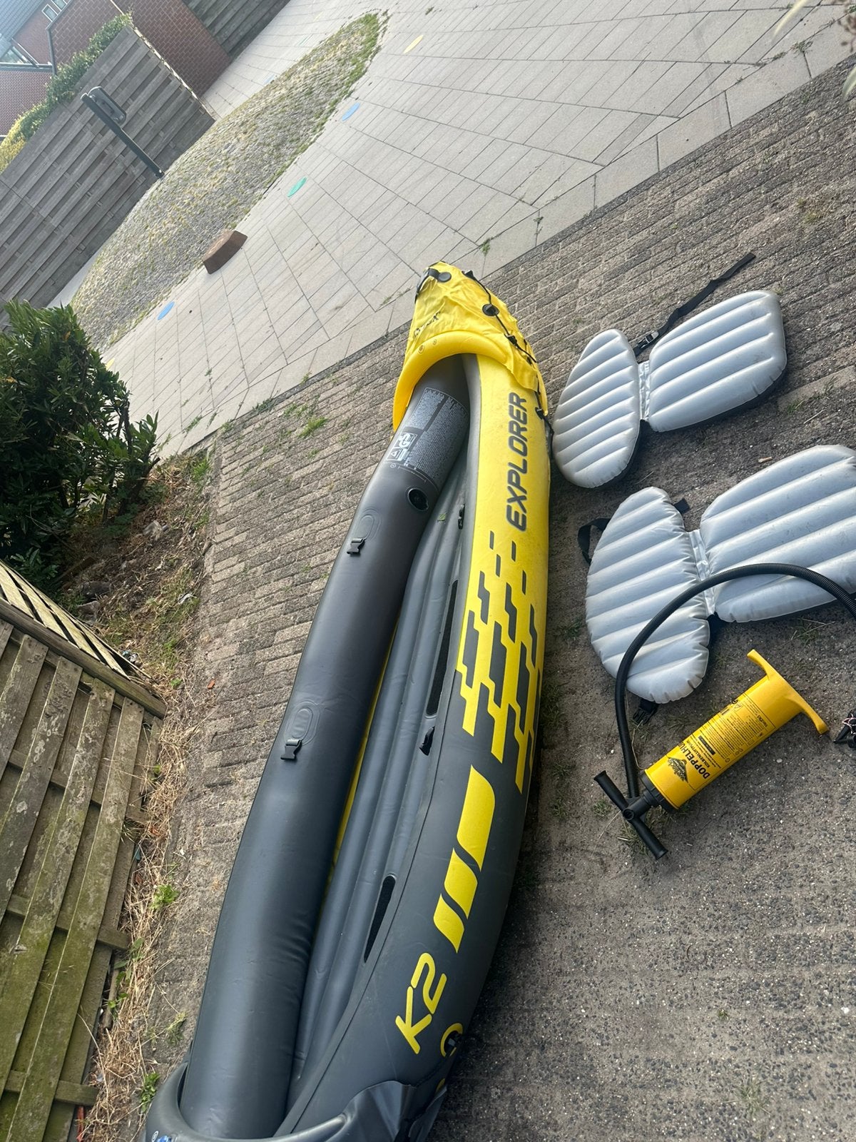 Intex Explorer K2 Opblaasbare Kajak 2 Personen, Watersport en Boten, Kajaks, Ophalen, Opblaasbaar, Zo goed als nieuw, 2-persoons