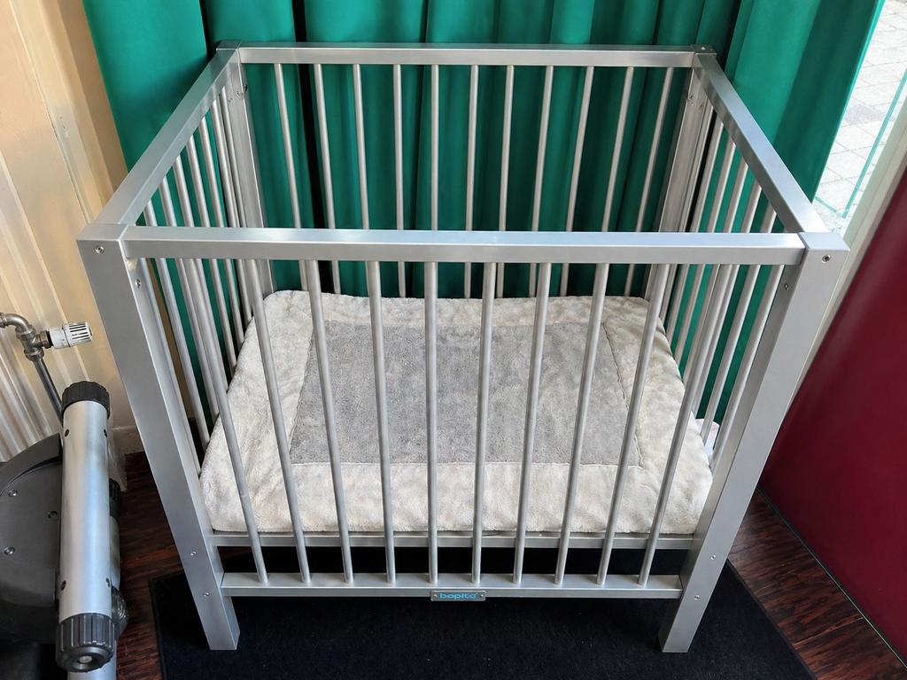 Bopita Box 100x80, zilver, Ophalen of Verzenden, Zo goed als nieuw, In hoogte verstelbaar