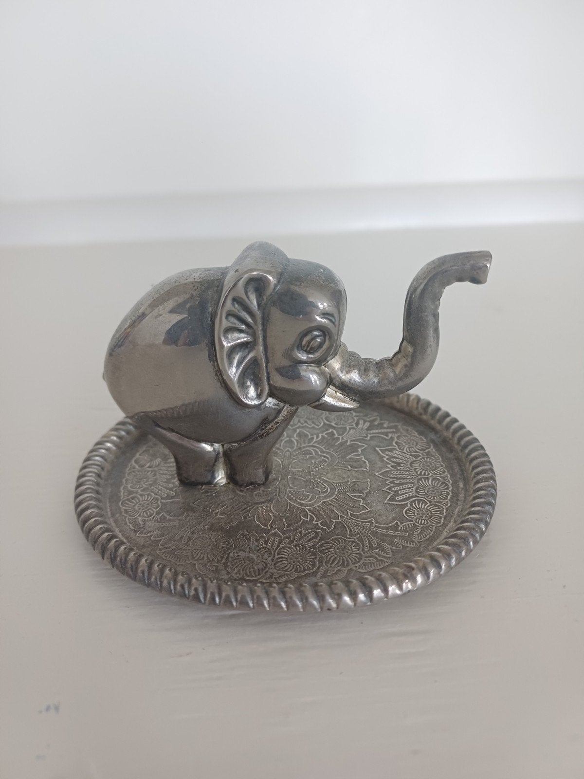 Vintage ringenhouder/sieraden bakje olifant, Ophalen of Verzenden