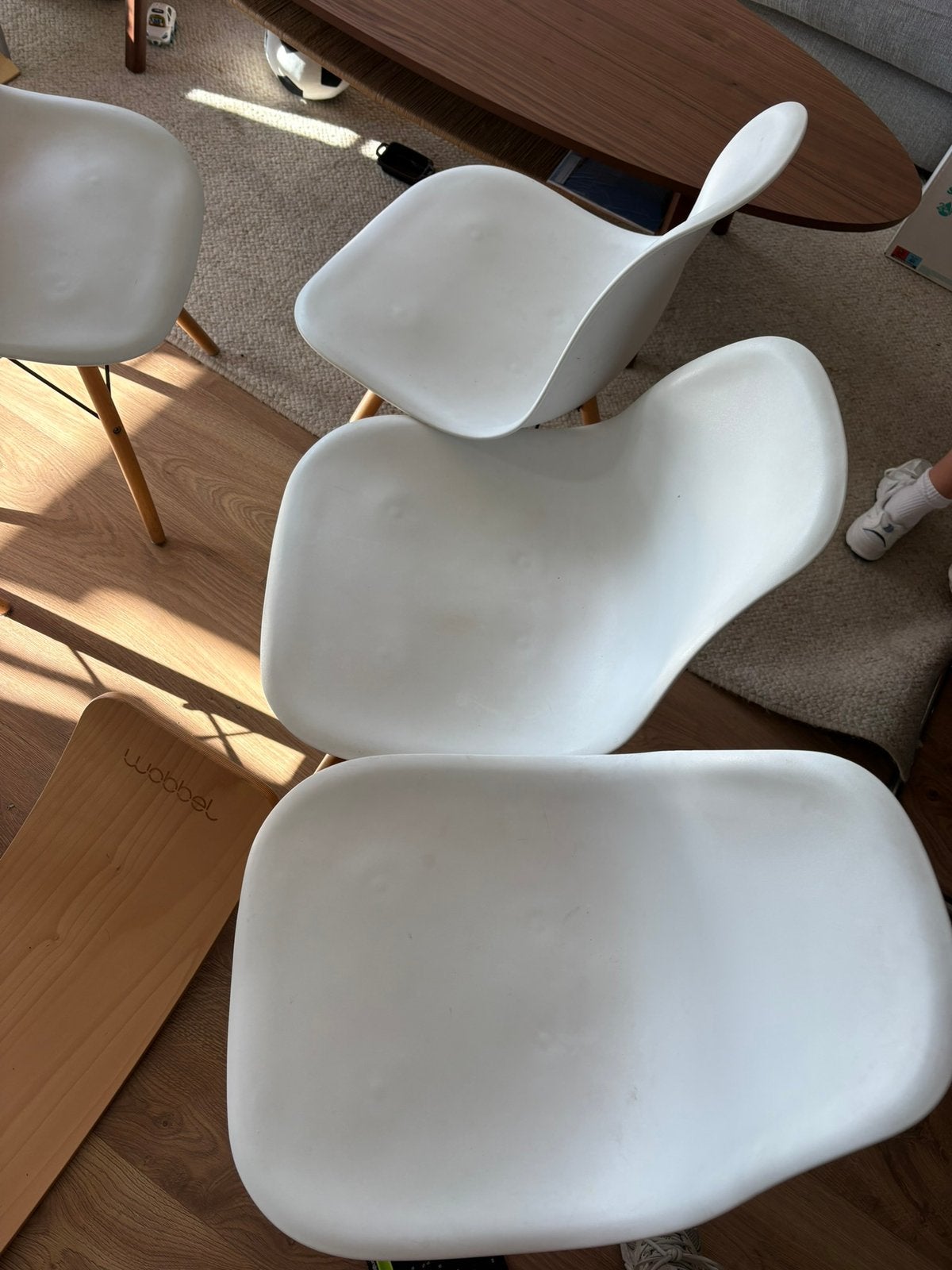 Witte kuip stoeltjes, 6 stuks, Huis en Inrichting, Stoelen, Ophalen, Zo goed als nieuw, Wit
