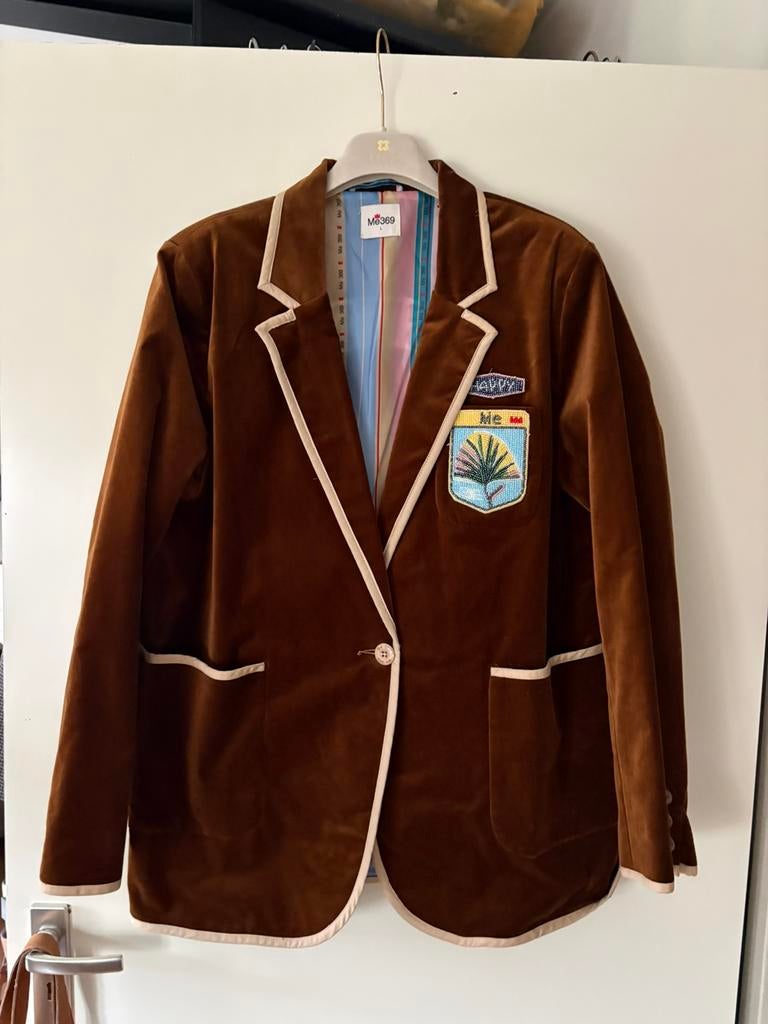 Me369 uniek mooie blazer, Bruin, Maat 42/44 (L), Ophalen of Verzenden, Zo goed als nieuw