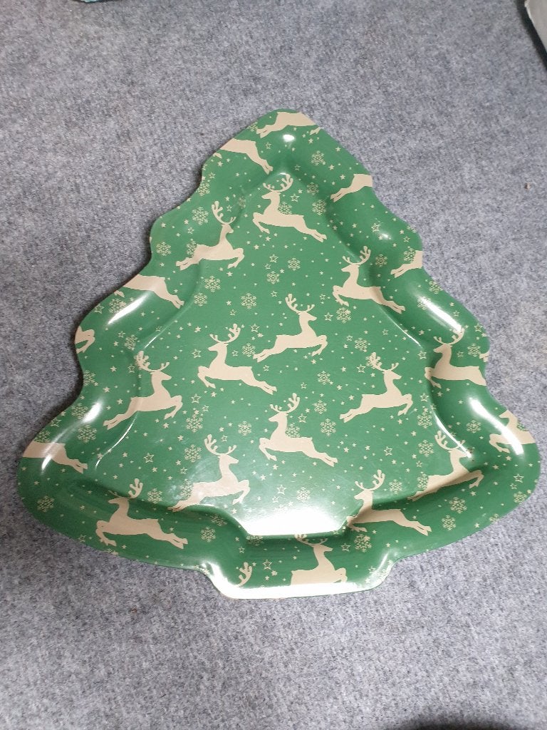 Klein dienblaadje in de vorm van een kerstboom, Ophalen of Verzenden, Nieuw