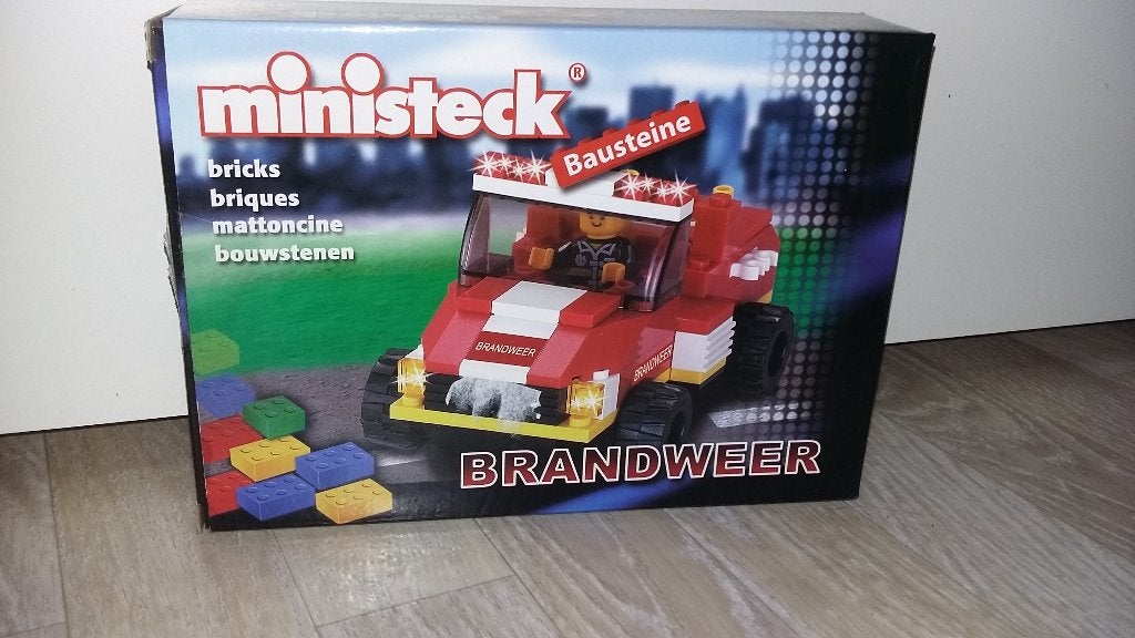 Brandweerauto van bouwstenen, Ophalen of Verzenden, Zo goed als nieuw, Box-set