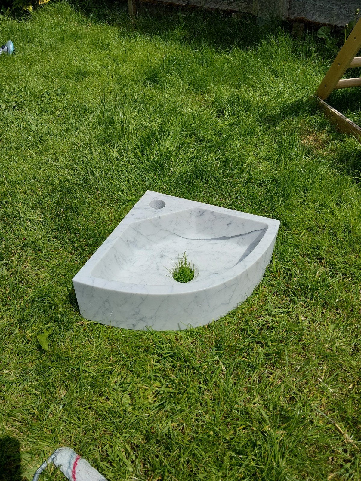 Witte Marmeren Wastafel - Nieuw in Doos, Ophalen, Nieuw