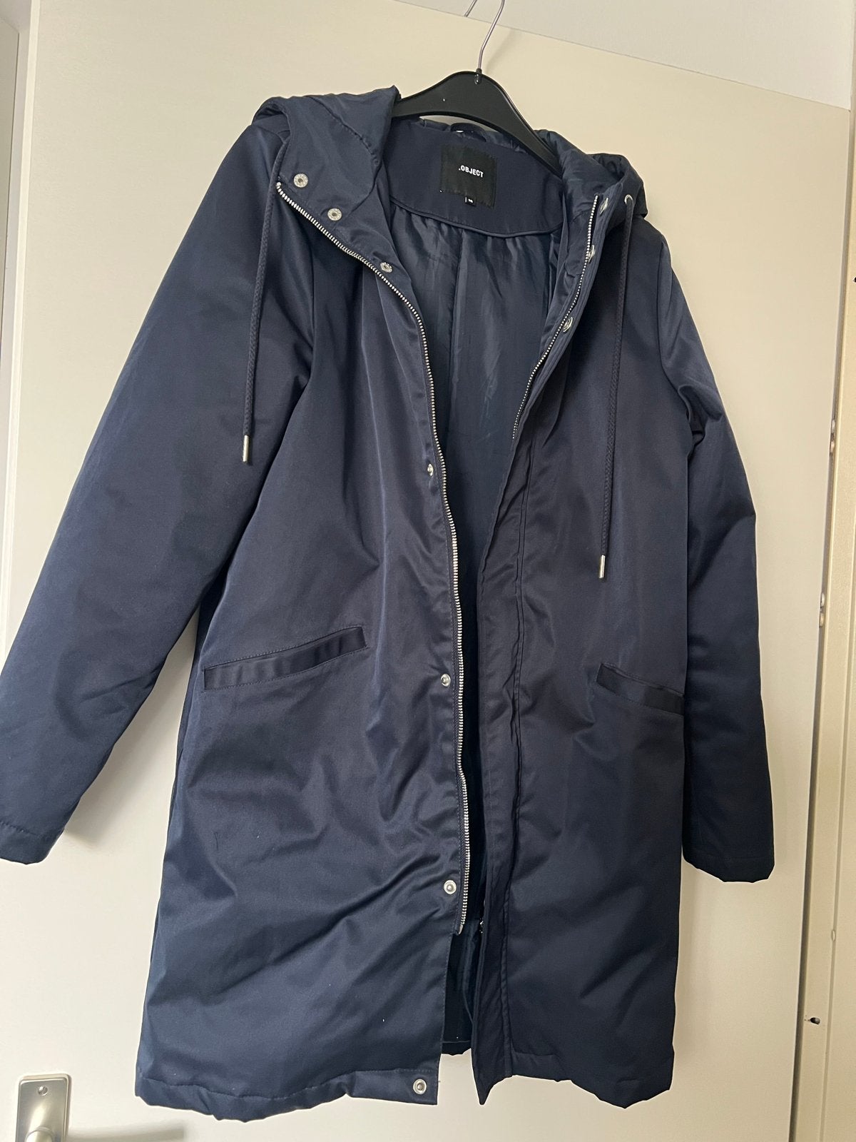 Donkerblauwe jas van .OBJECT, maat 36, Ophalen of Verzenden, Zo goed als nieuw, Maat 36 (S), Blauw