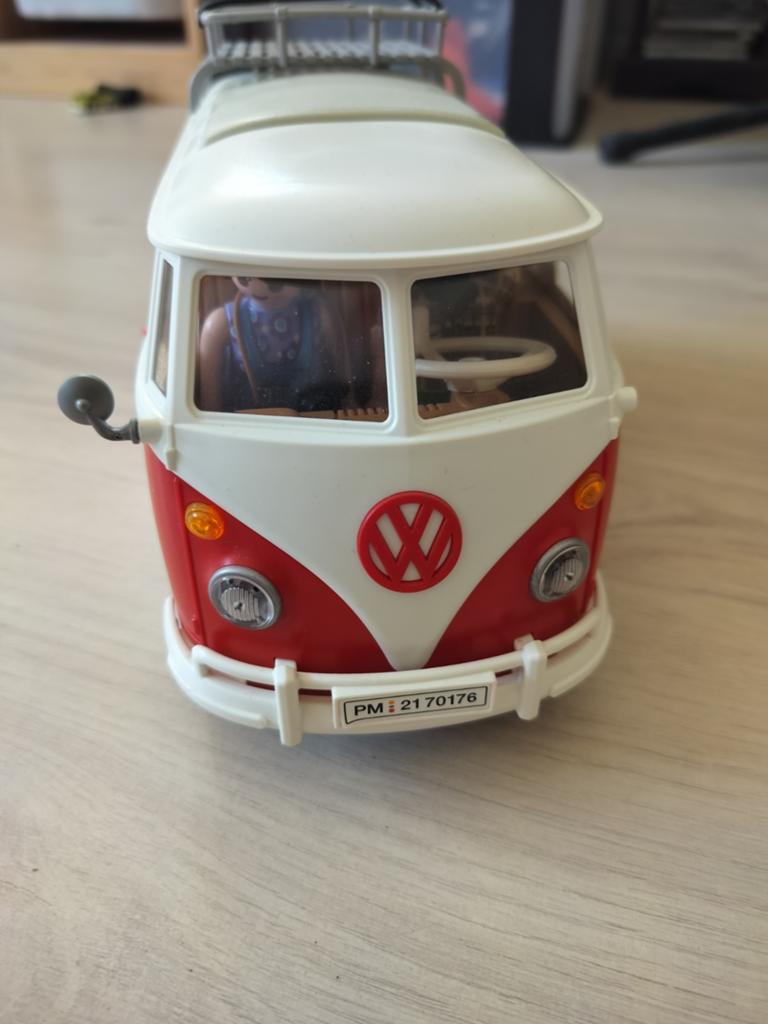 Playmobil Volkswagen T1 Campingbus - Rood/Wit, Ophalen of Verzenden, Zo goed als nieuw