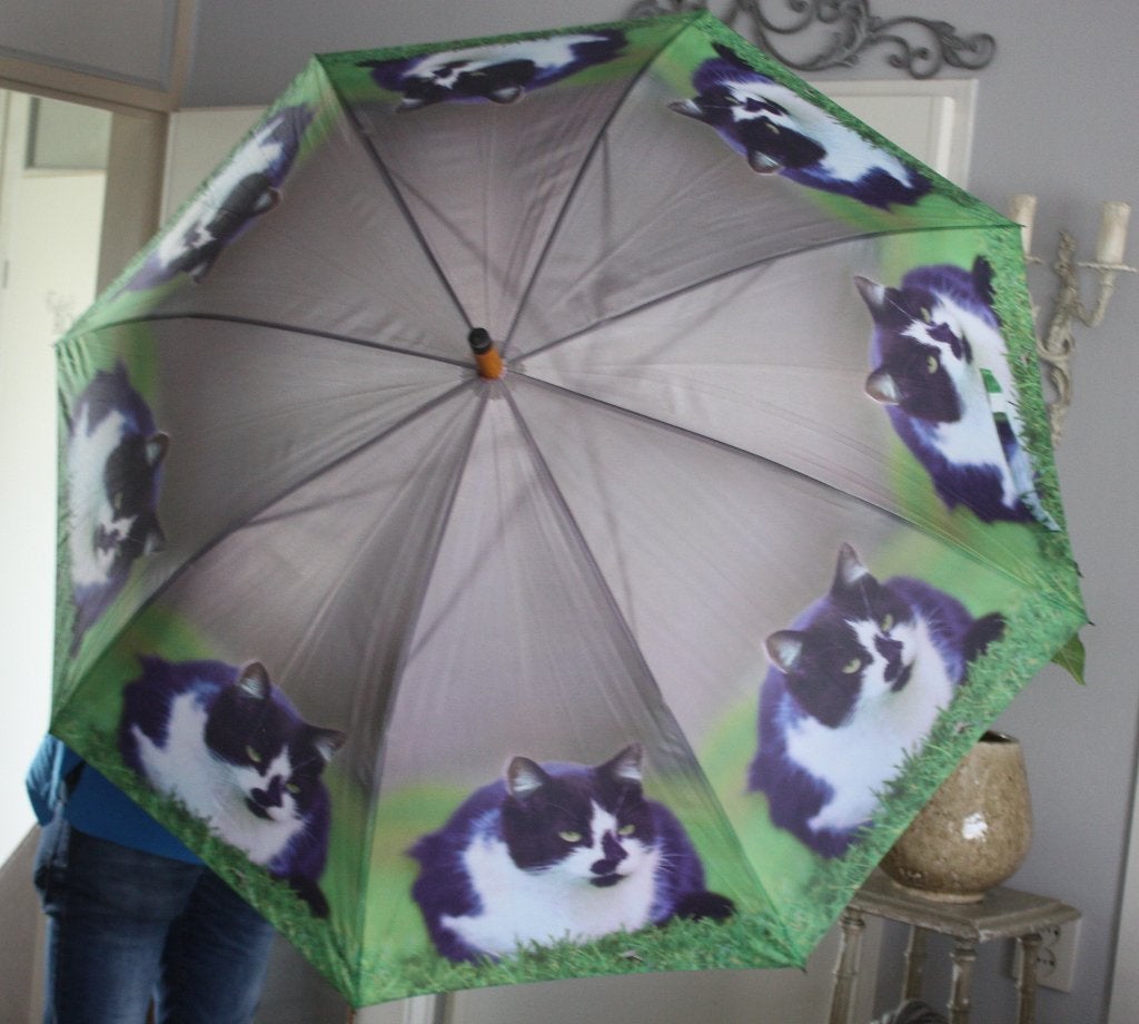 paraplu met katten print, Sieraden, Tassen en Uiterlijk, Paraplu's, Ophalen of Verzenden, Zo goed als nieuw, Overige kleuren