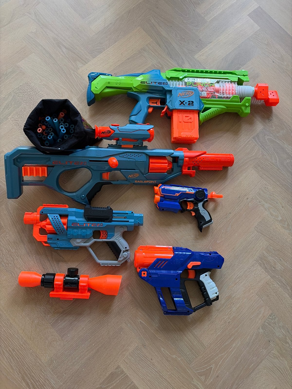 Grote Nerf Blaster Collectie met Accessoires en Darts, Ophalen, Gebruikt