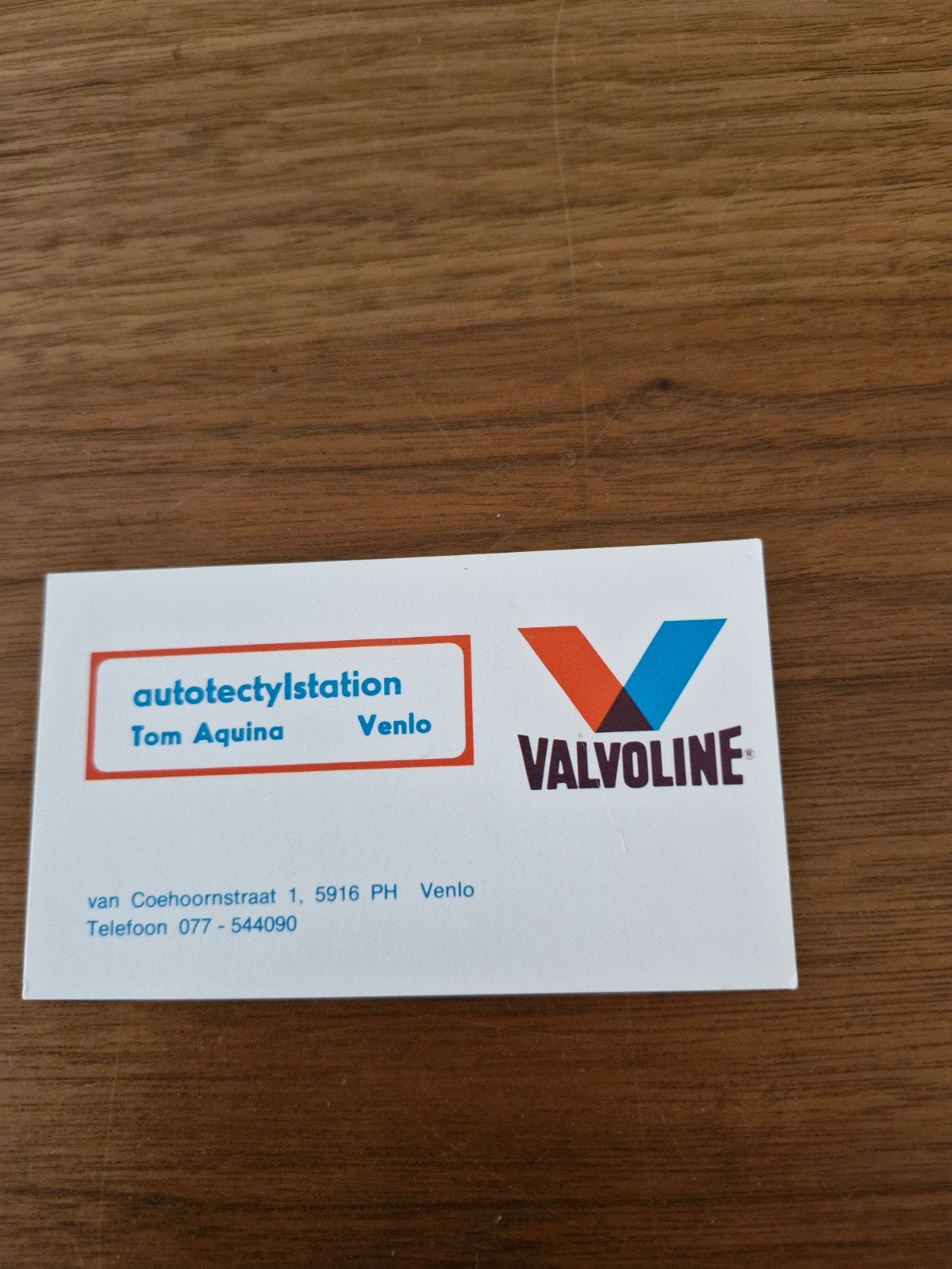 9855 Valvoline Autotectylstation Venlo Sticker, Ophalen of Verzenden