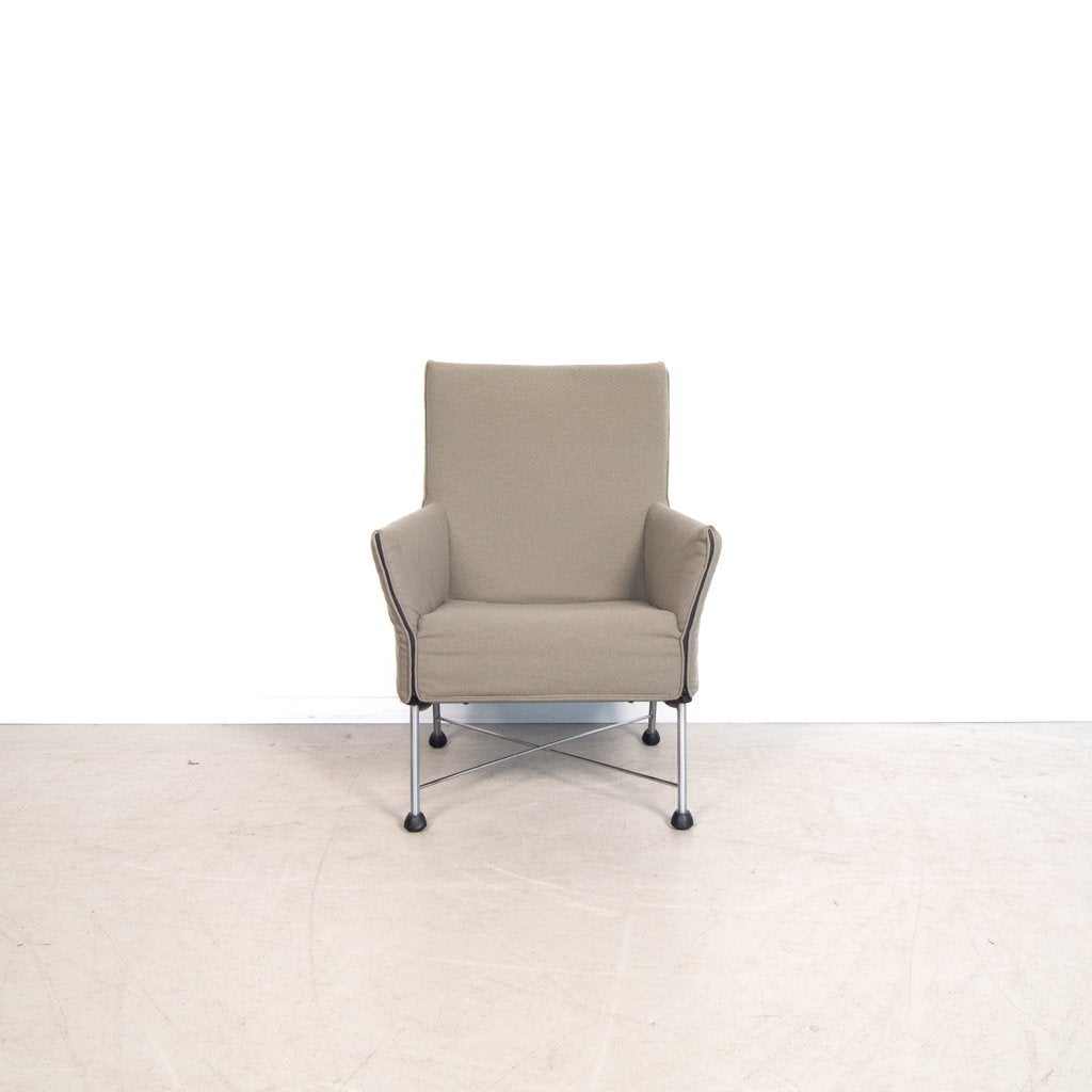 Montis Charly Fauteuil Beige Stof – Chroom, Niet ingevuld, Zo goed als nieuw, Niet ingevuld, Niet ingevuld