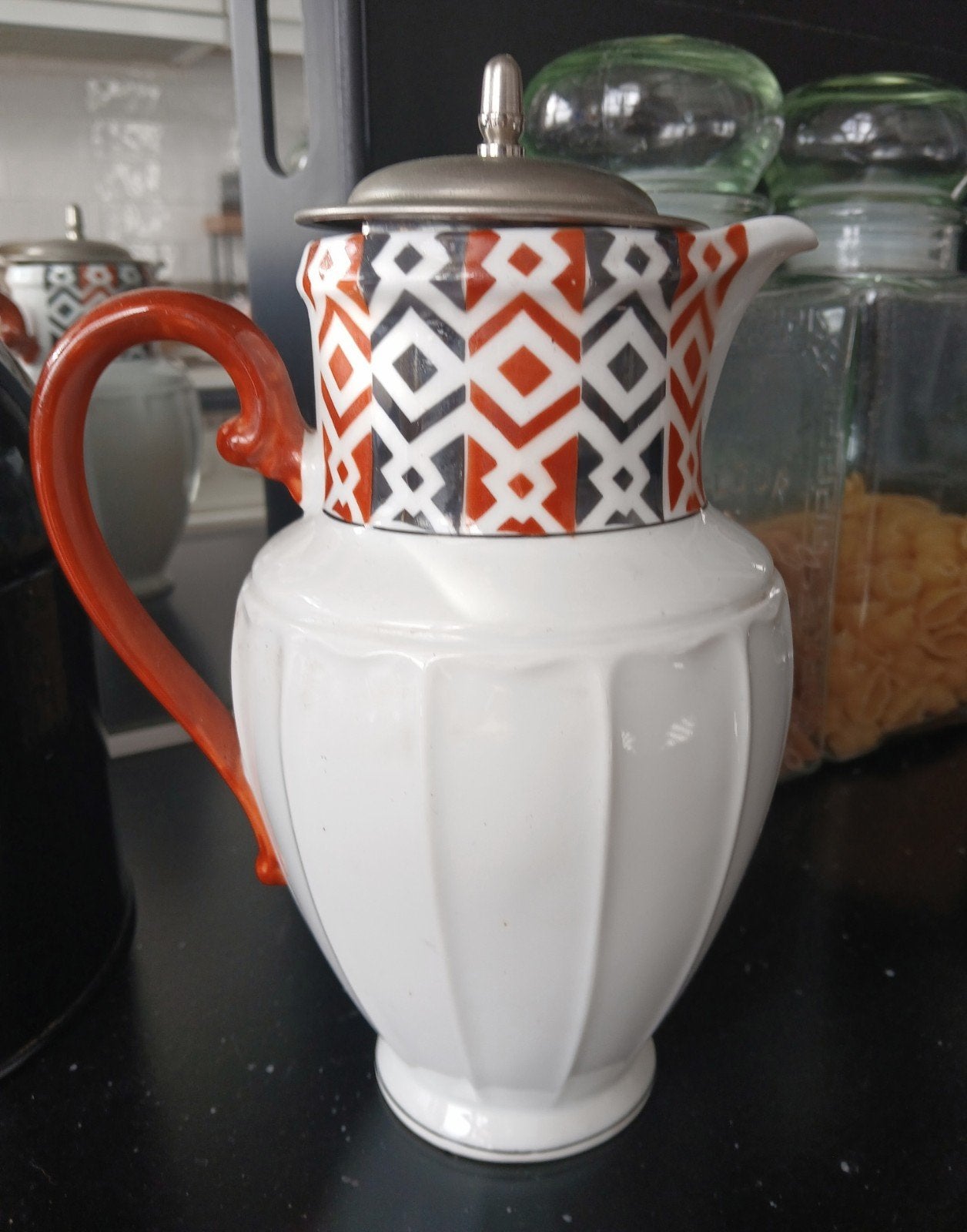 Victoria China antieke theekan / koffiekan, Antiek en Kunst, Ophalen of Verzenden
